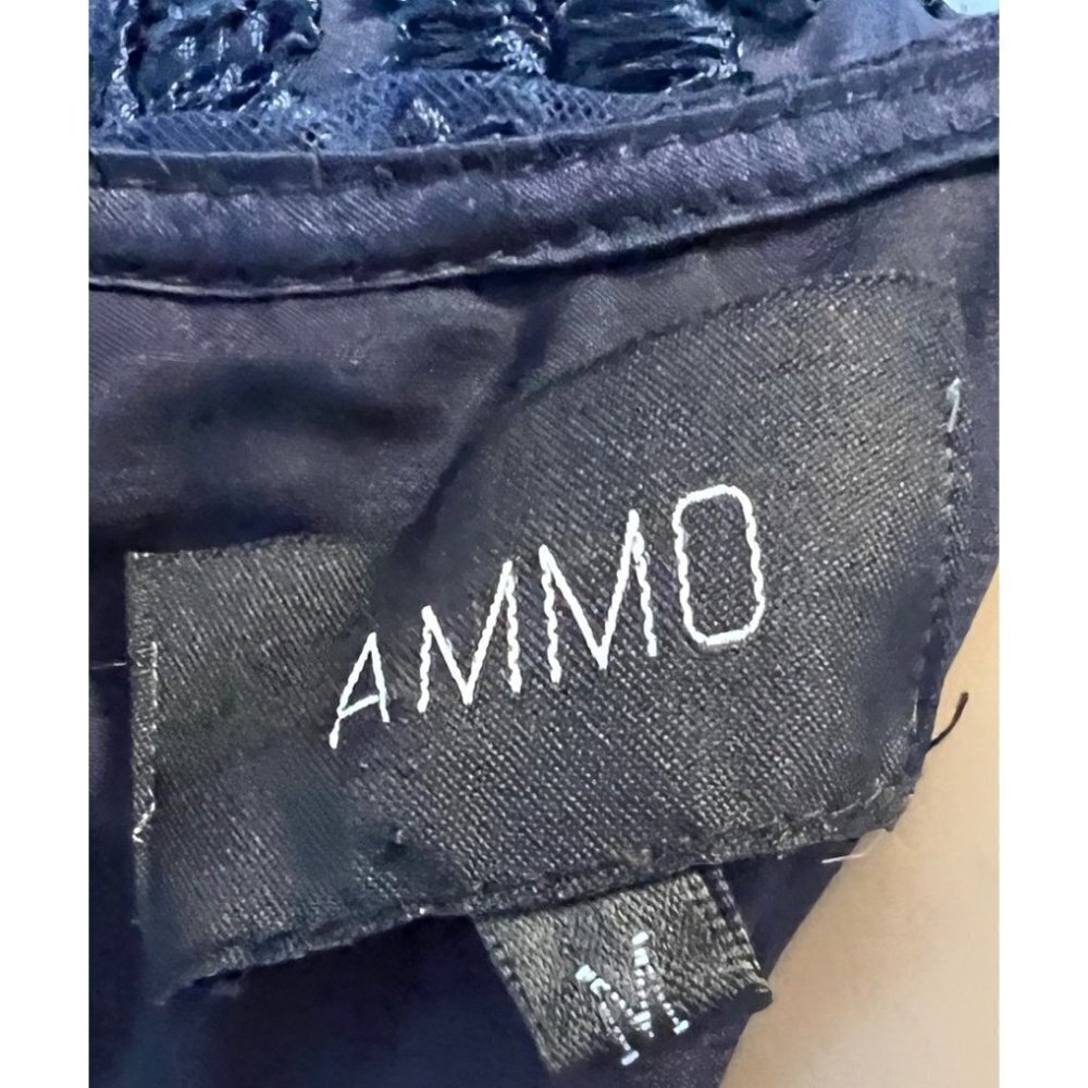 AMMO Sleeveless High Low Formal Dress Size Medium Navy - Picture 6 of 6